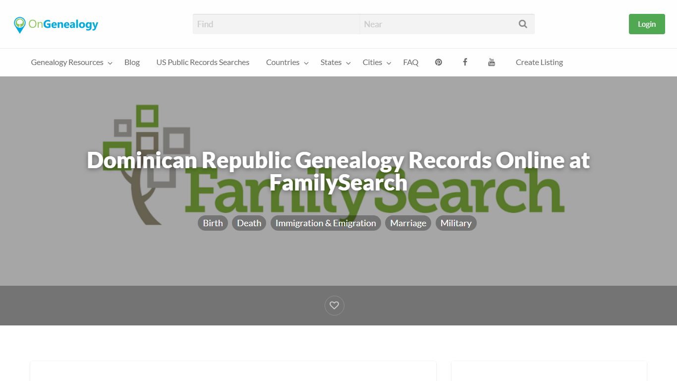 Dominican Republic Genealogy Records Online at FamilySearch